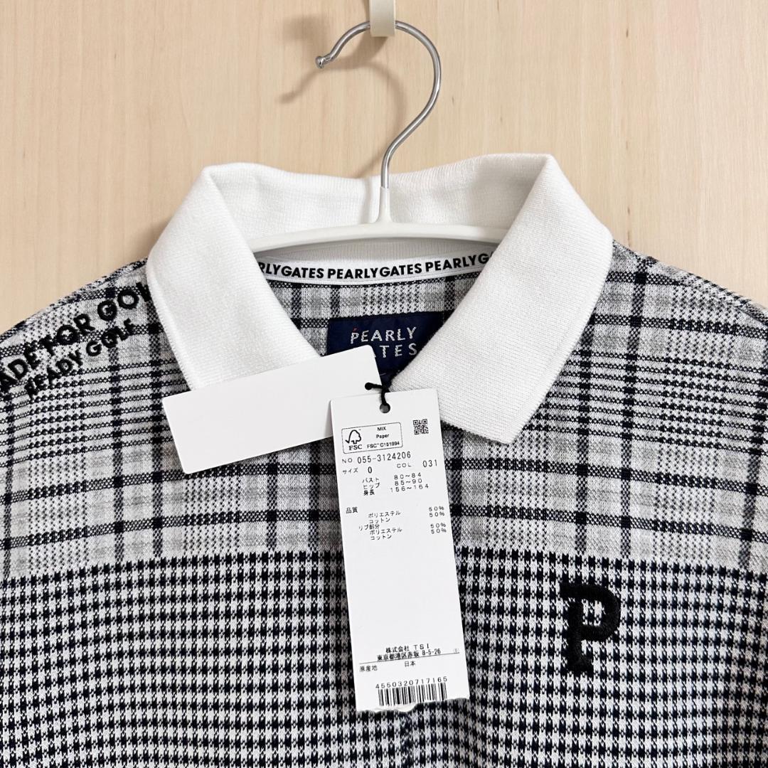 新品 パーリーゲイツ パッチワークパネル鹿の子 ワンピース