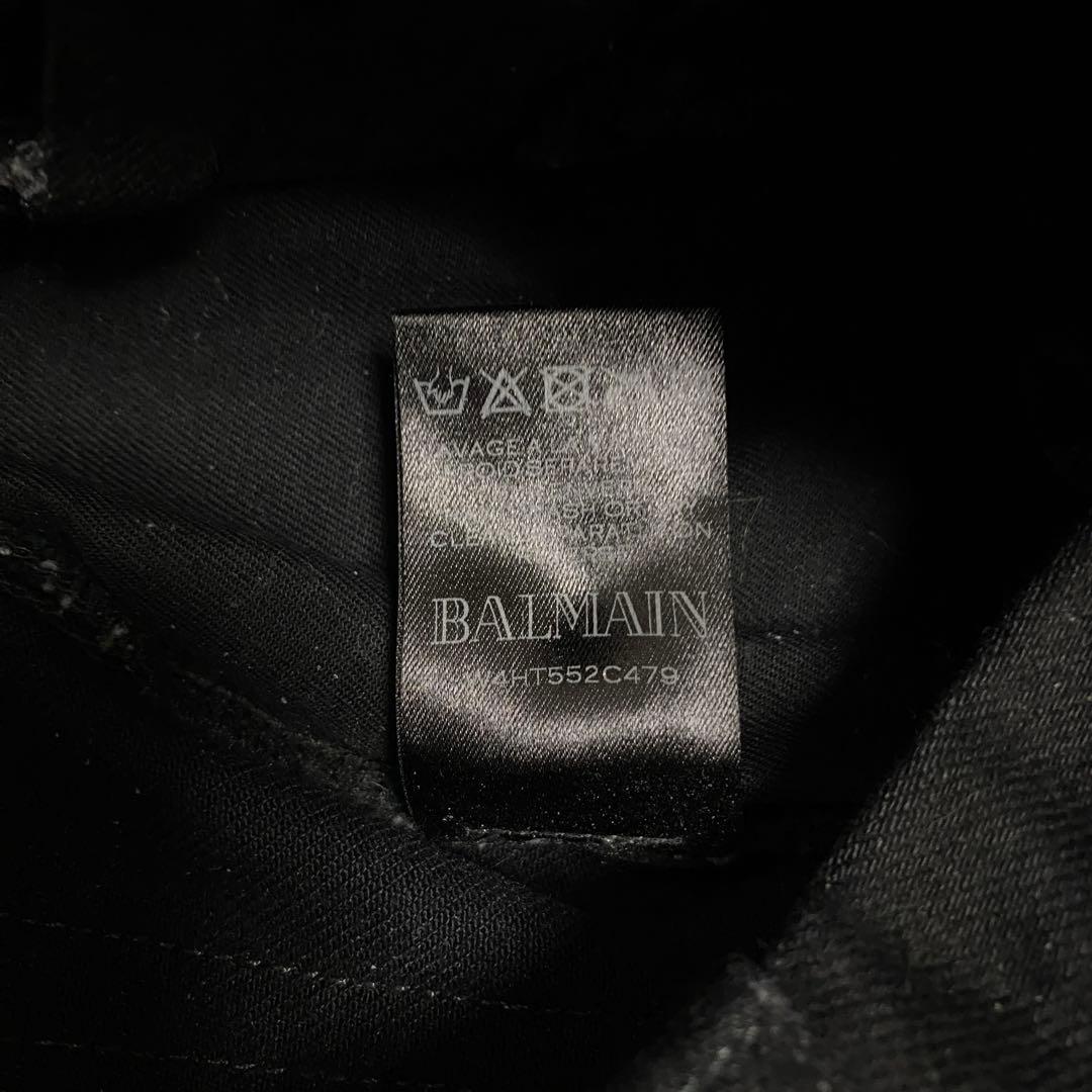 パンツ BALMAIN AW14 wax coated biker cargo pant