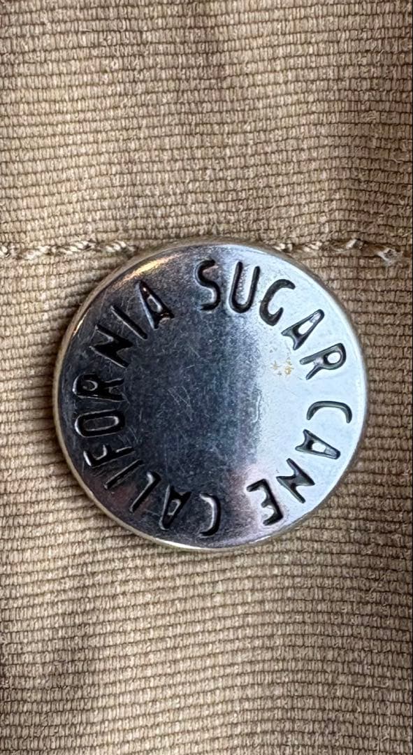 【Lサイズ】sugar cane シュガーケーン　ダウンベスト　レザー　ブラウン