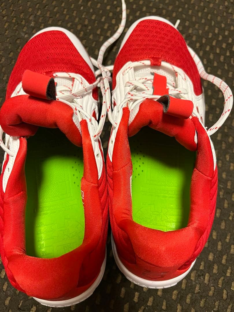 UnderArmour Pure スパイクシューズ レッド/ホワイト 28.5