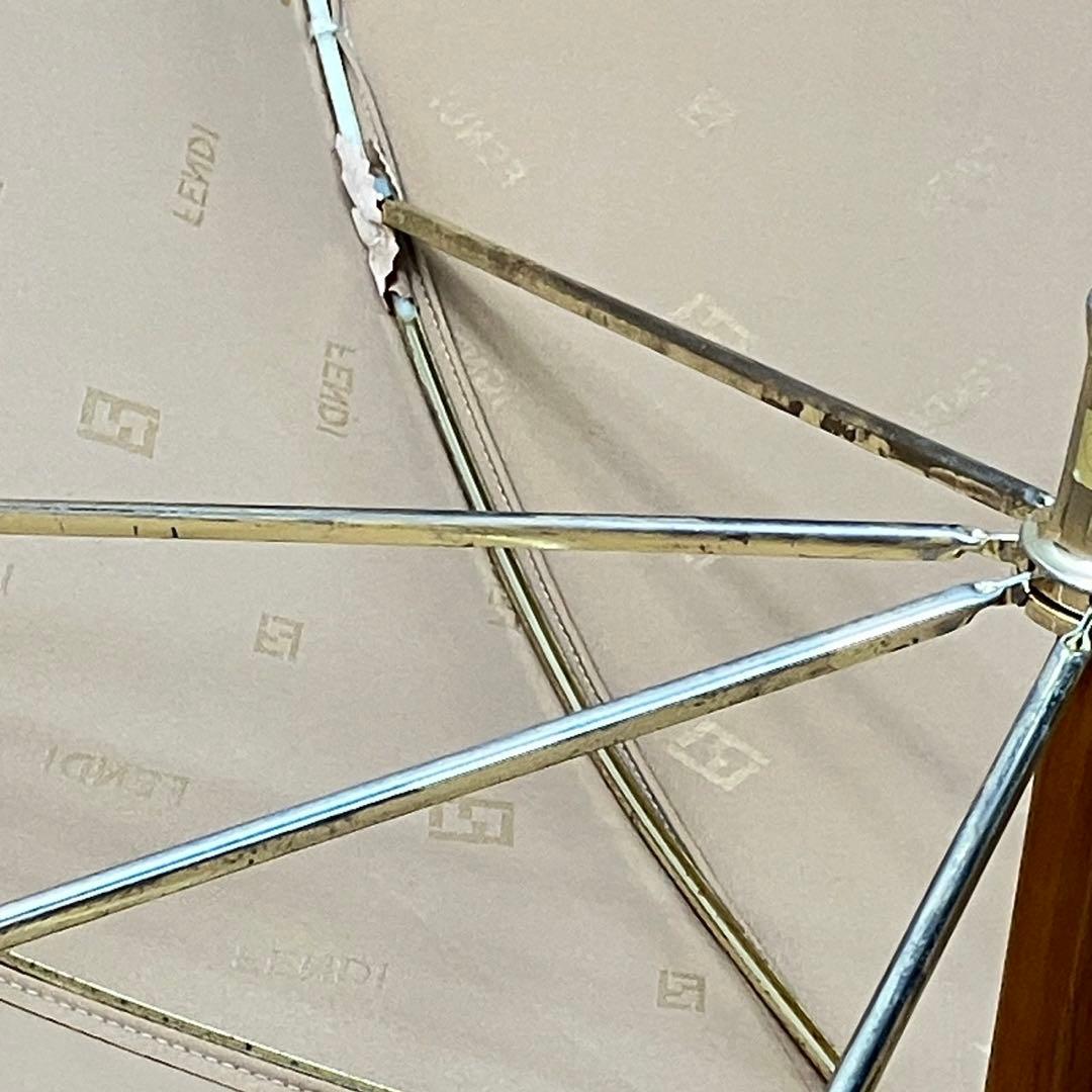 FENDI フェンディ 傘 長傘 雨　ライングッズ　ズッカ柄　デカロゴ 手開き式