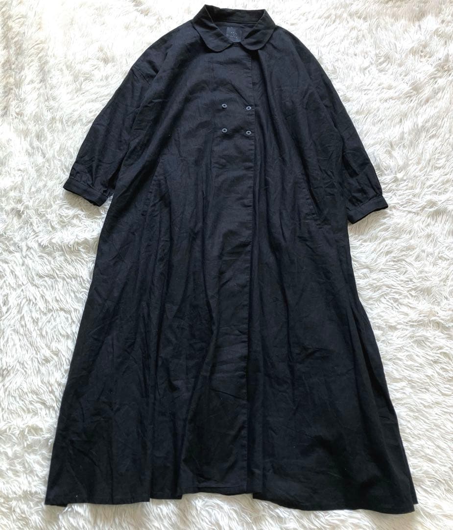 【専用】オオカミとフクロウ シャツワンピース 長袖 ダブルボタン