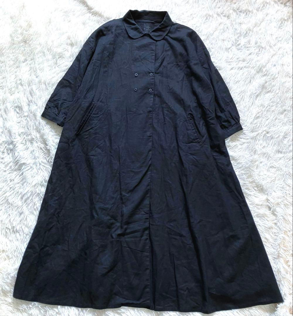 【専用】オオカミとフクロウ シャツワンピース 長袖 ダブルボタン