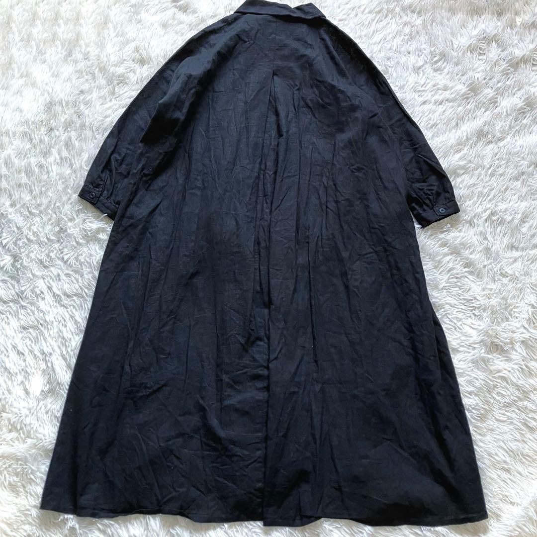 【専用】オオカミとフクロウ シャツワンピース 長袖 ダブルボタン