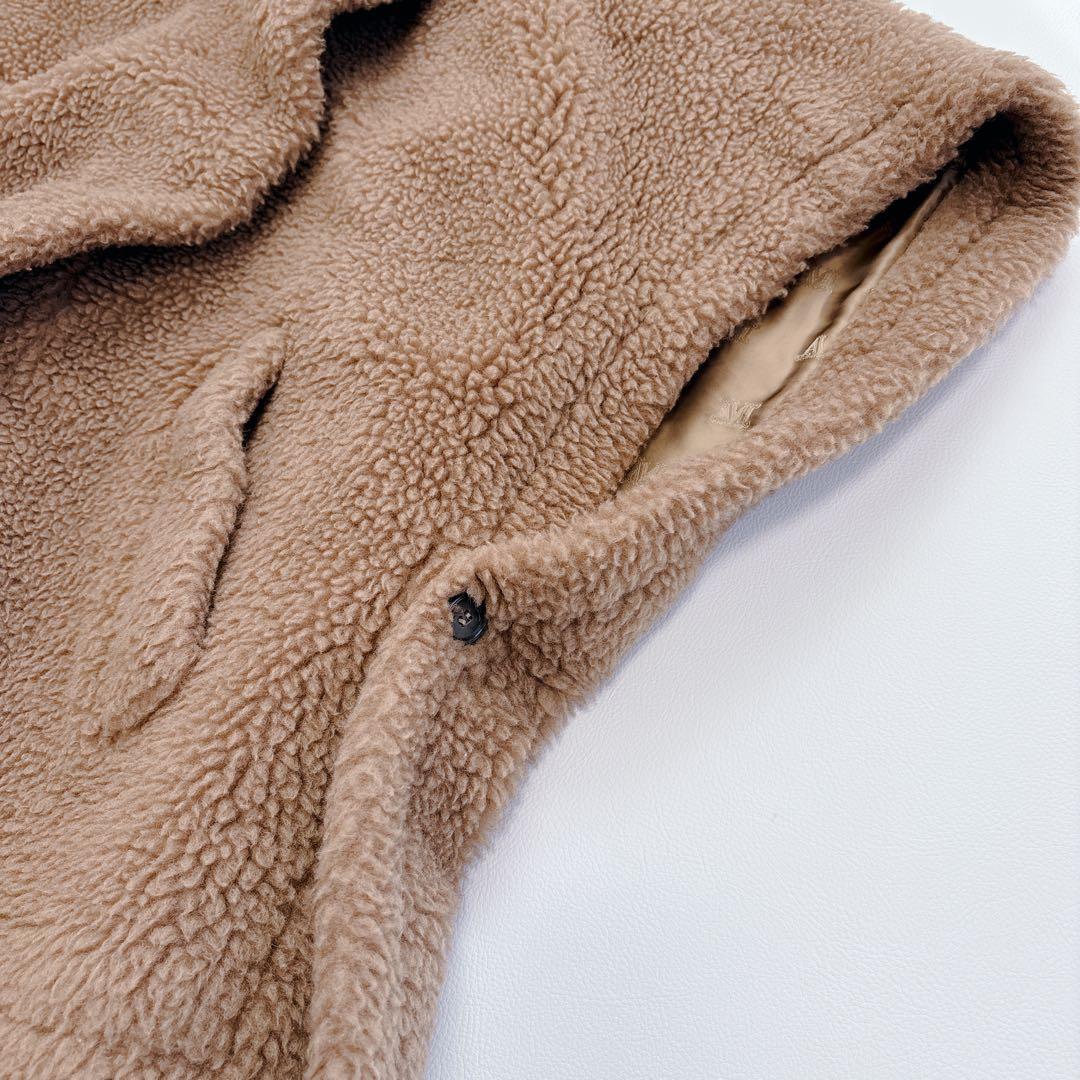 現行 21AW MaxMara テディベア ケープ　TEBE キャメル　絹