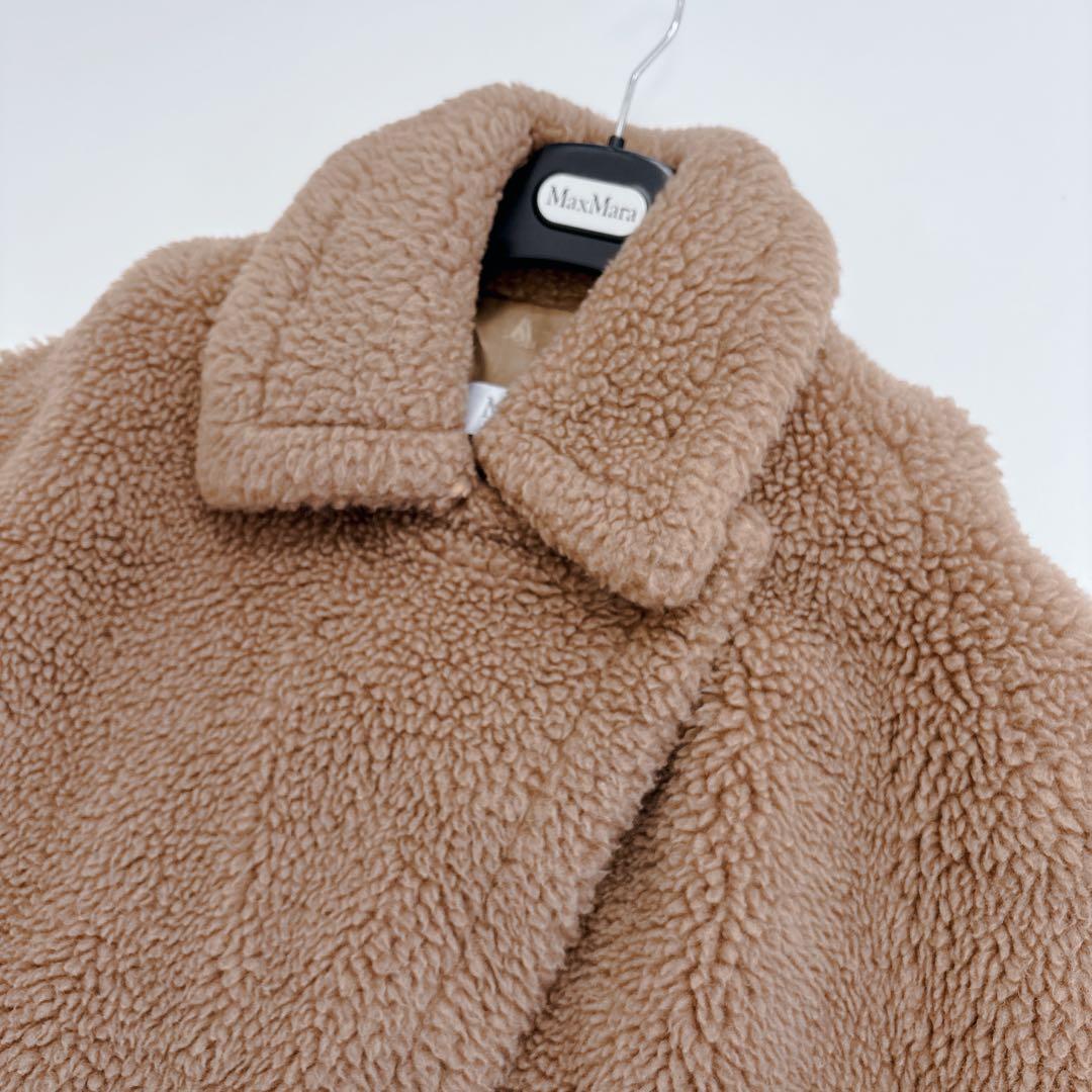 現行 21AW MaxMara テディベア ケープ　TEBE キャメル　絹