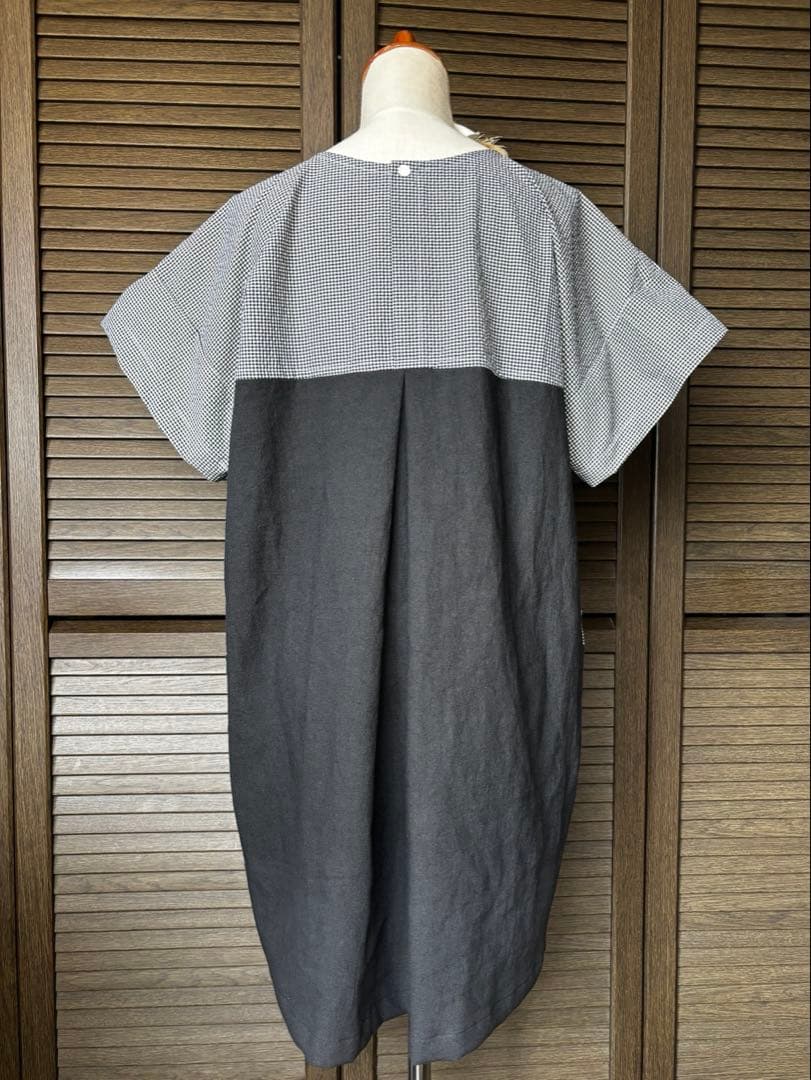 かこ　エプロン　割烹着　ハンドメイド　保育士　介護士　看護　ワンピース