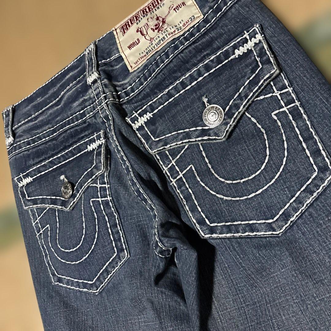 メ*リ様 io着用　true religion 太ステッチ　デニム　激レア　大人