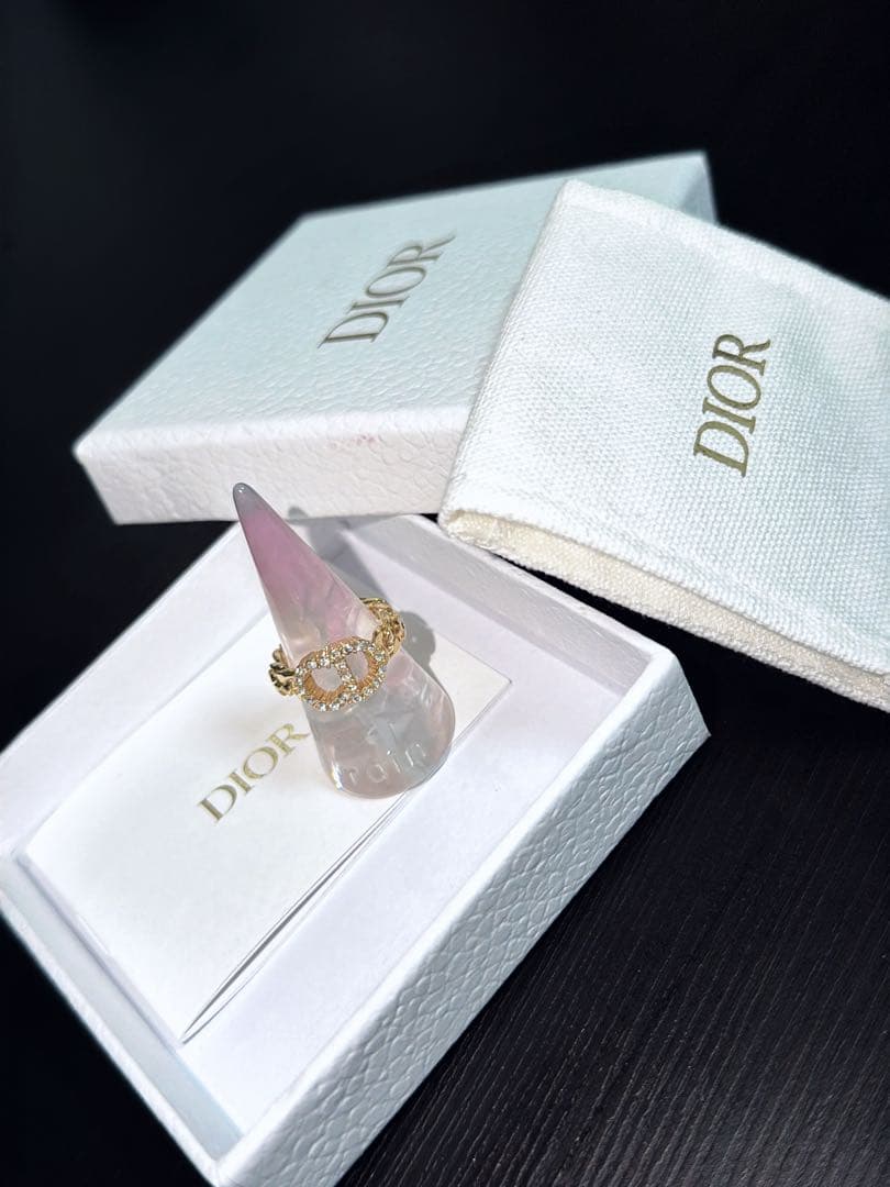 【正規品】Dior ゴールド ロゴリング（Sサイズ）【即日発送】