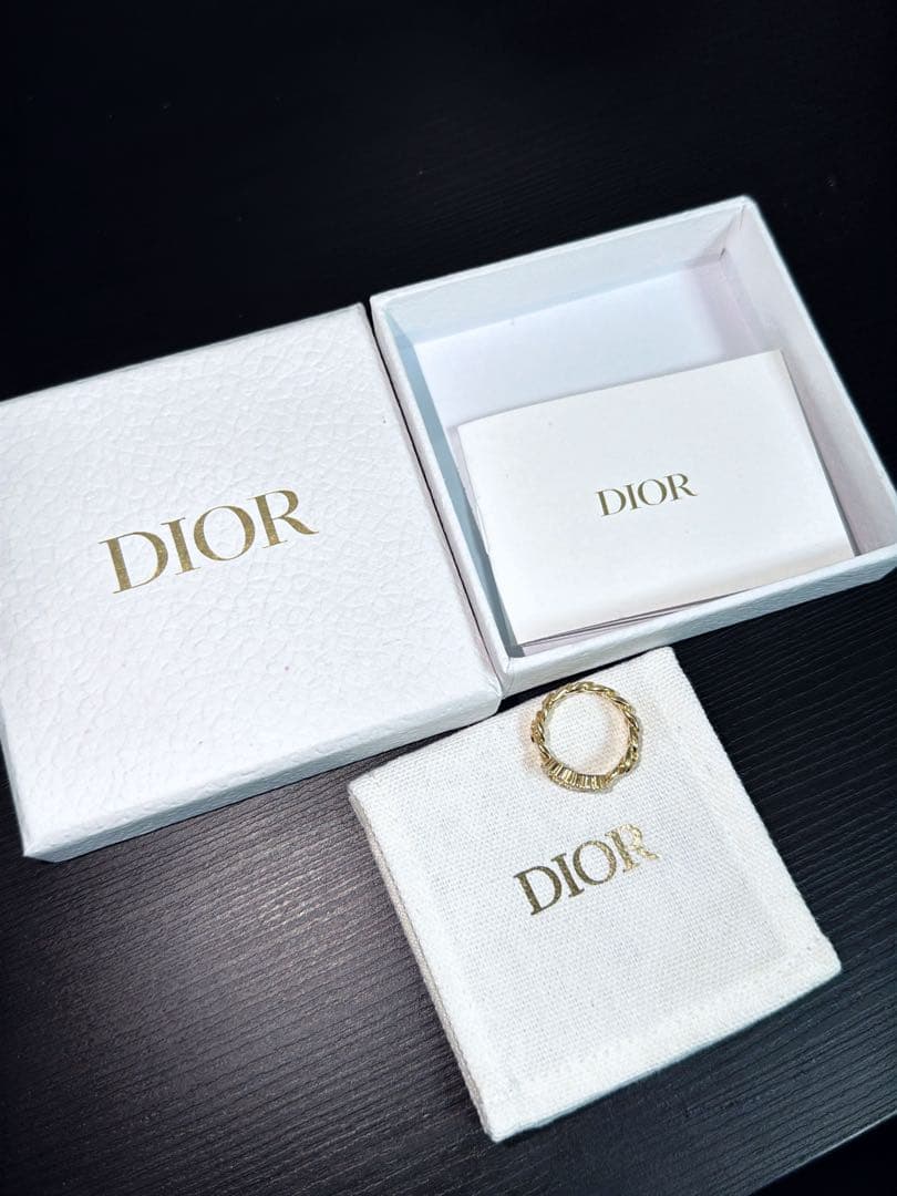 【正規品】Dior ゴールド ロゴリング（Sサイズ）【即日発送】