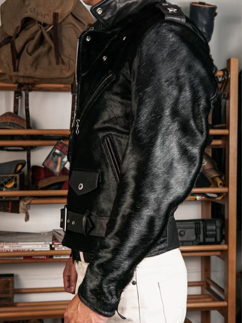 Schott 613タイプ 豪華カスタム 馬毛×オイルホース L
