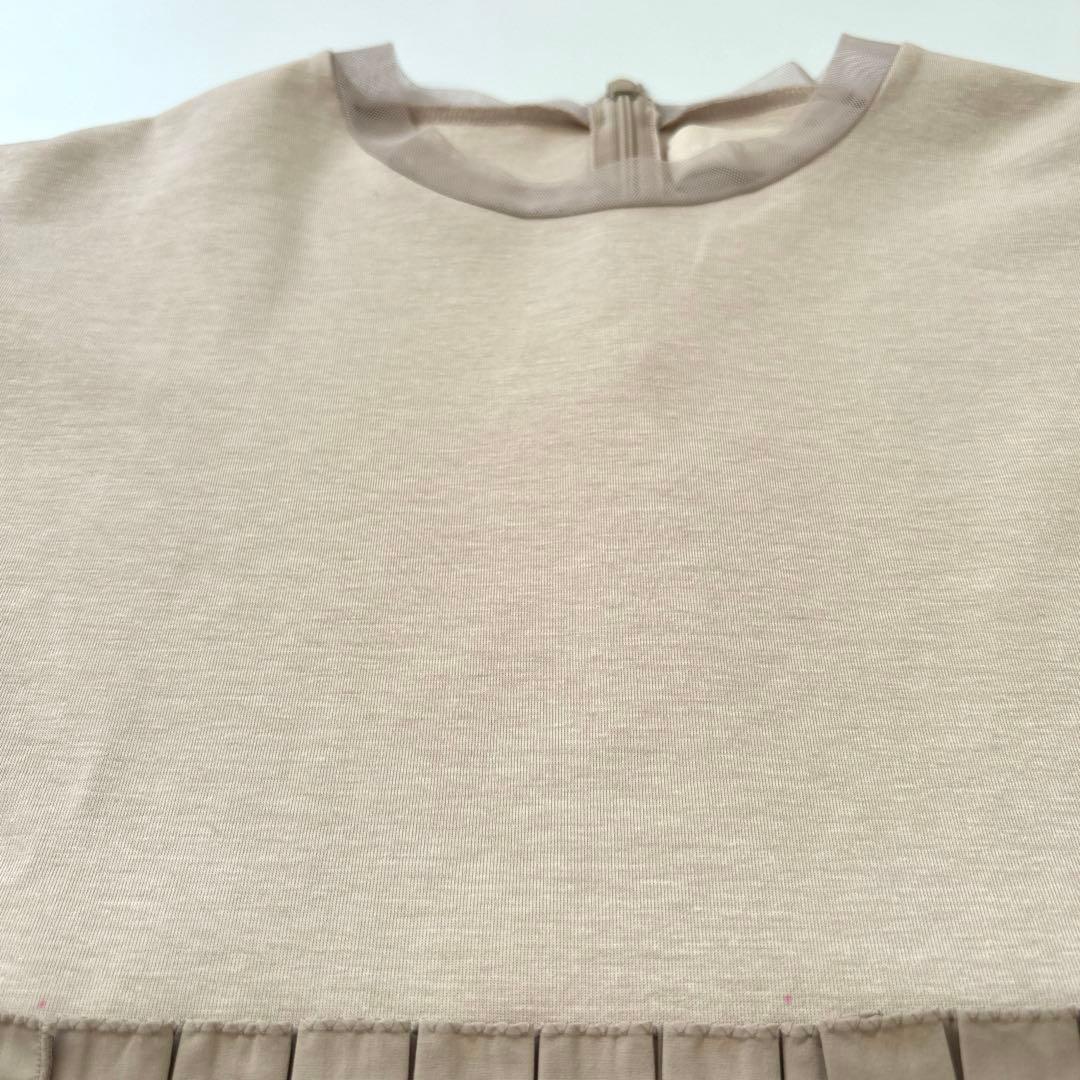「新品同様」MARILYN MOON 長袖カットソー　プリーツF 手洗い可