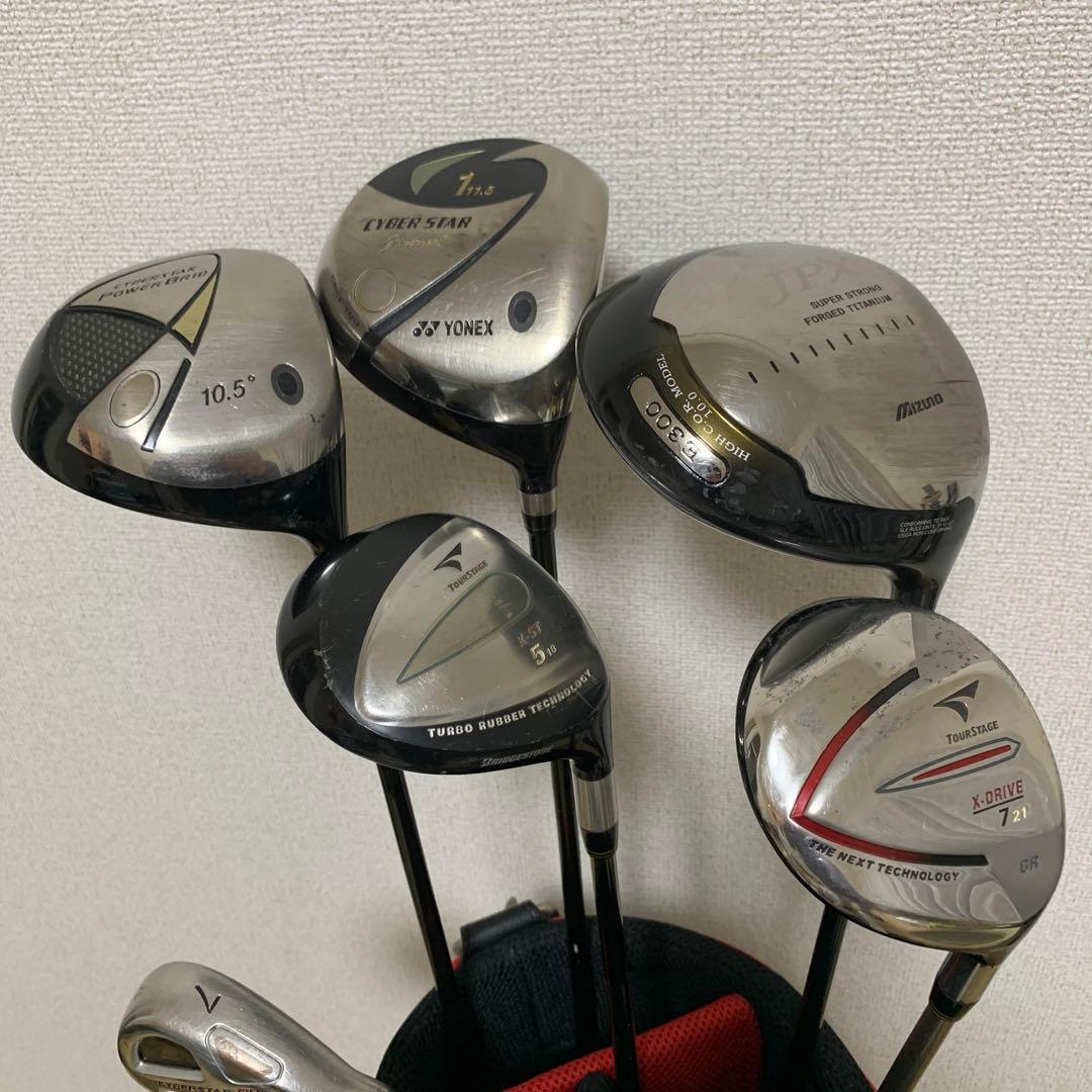 YONEX BRIDGESTONEなどのゴルフクラブセット 14本 右利き用