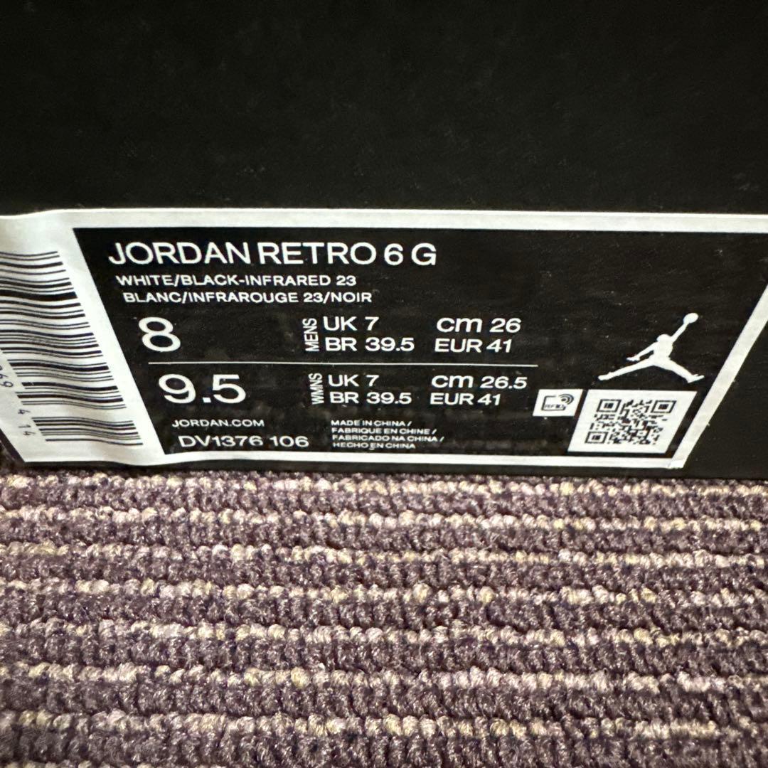 NIKEナイキ AIR JORDAN6 RETRO LOW GOLF 26cm