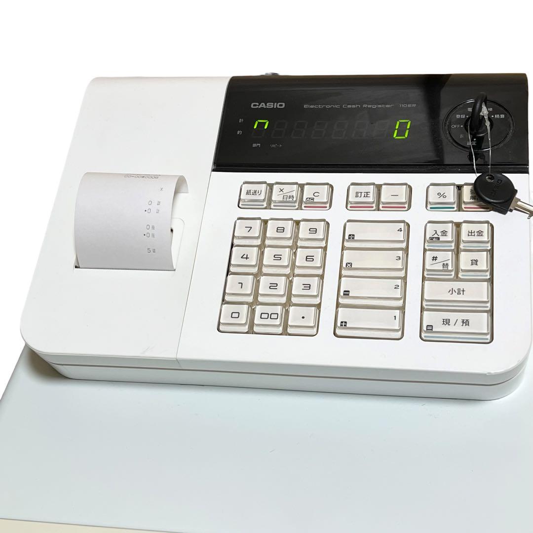 【美品】 レジスター 110ER 鍵付 動作品 業務用 店舗 CASIO カシオ