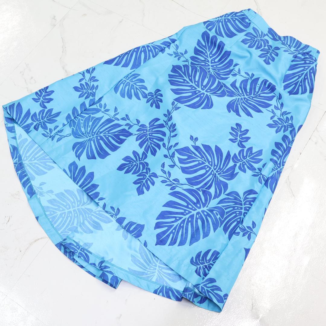 【美品 日本製フラダンス衣装】ブラック×ブルー MENEHUNE メネフネ