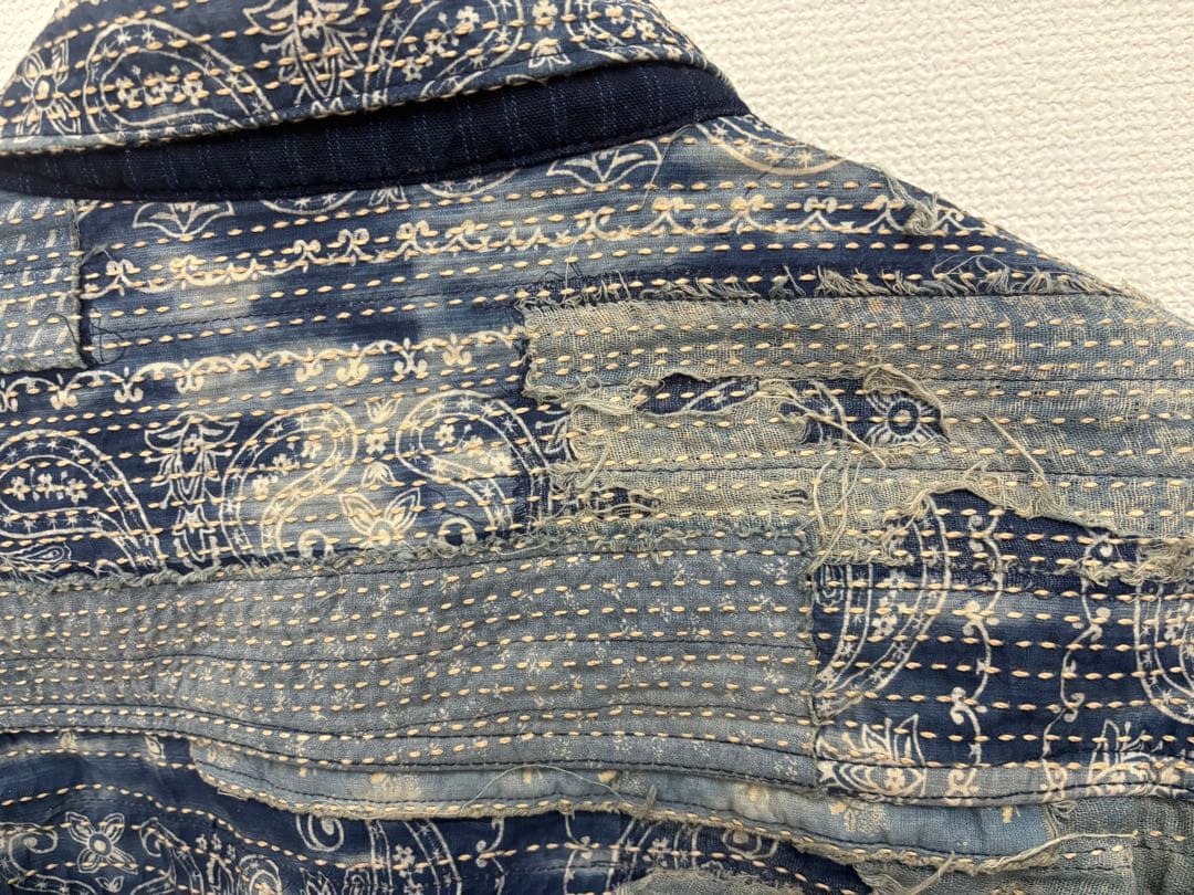 funset of art インディゴ　バンダナ　BORO Gジャン cof