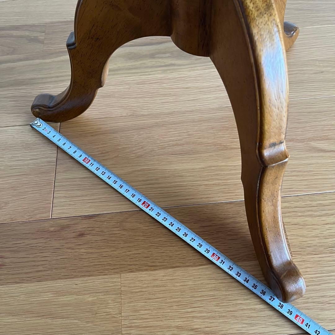 カリモク　ラウンドテーブル　猫脚　リペア品　カリモク家具