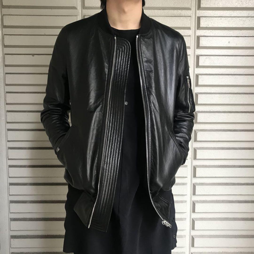 リックオウエンス　14AW　ブラックレザージャケット