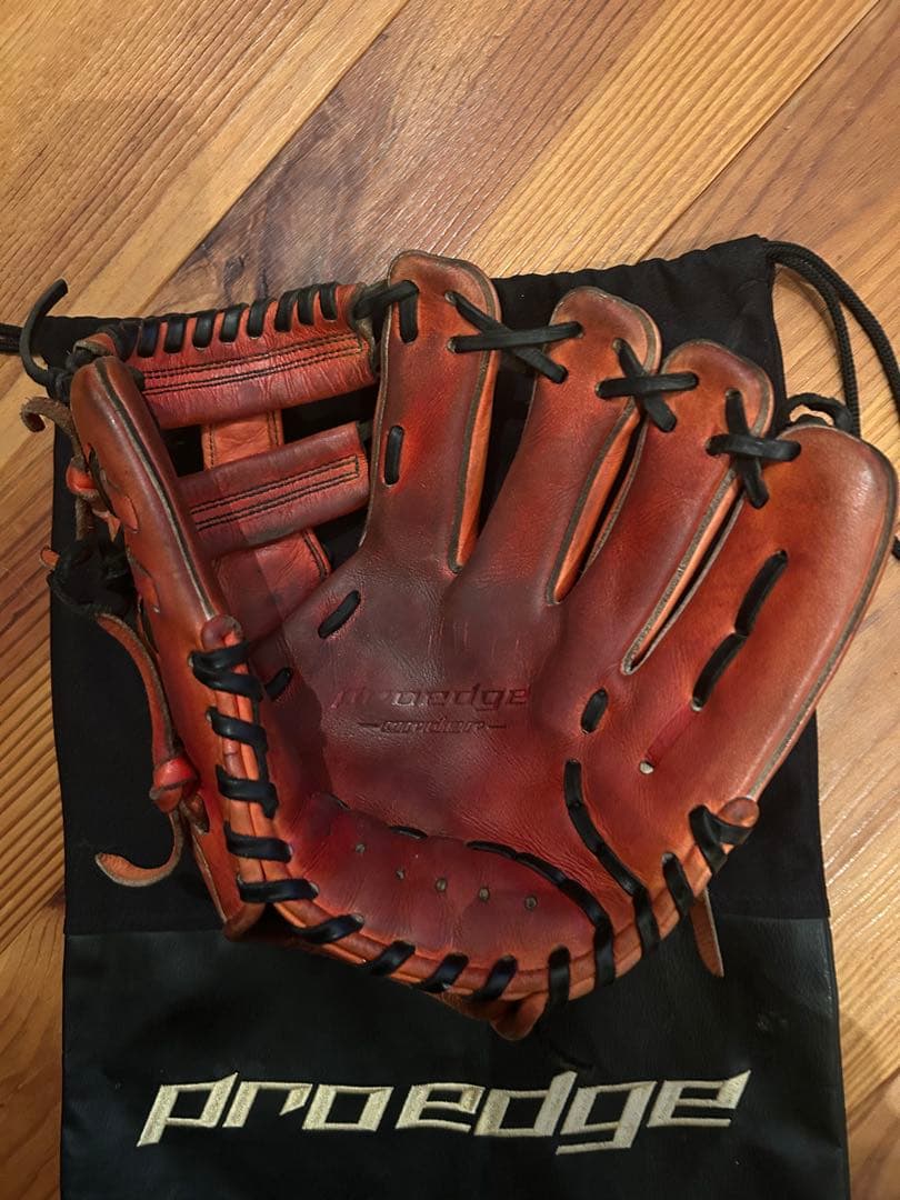 SSK proedge 硬式グローブ オレンジ 収納袋付き、軟式もいけます。