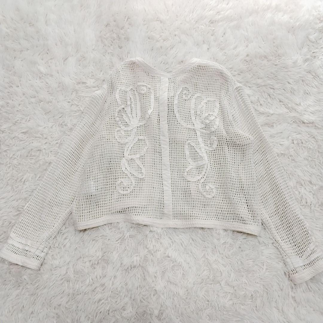 ジャケット・アウター Eaphi COTTON NET TAPE EMBROIDERY JACKET