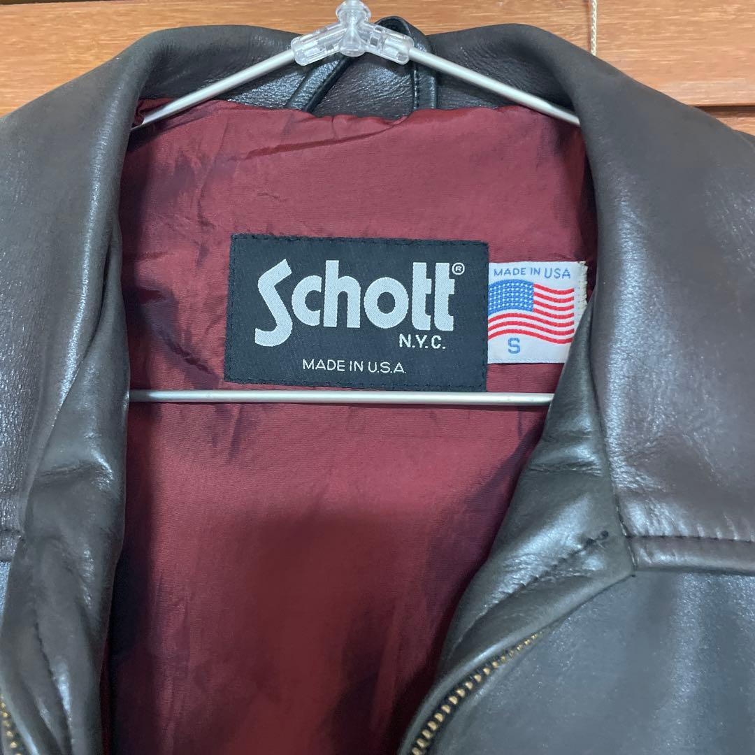 革*ー様 Schott ダークブラウン レザージャケット S