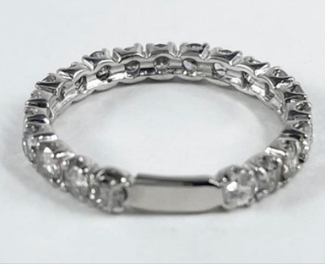 Pt900 天然ダイヤモンド 1.05ct ハーフエタニティリ ング
