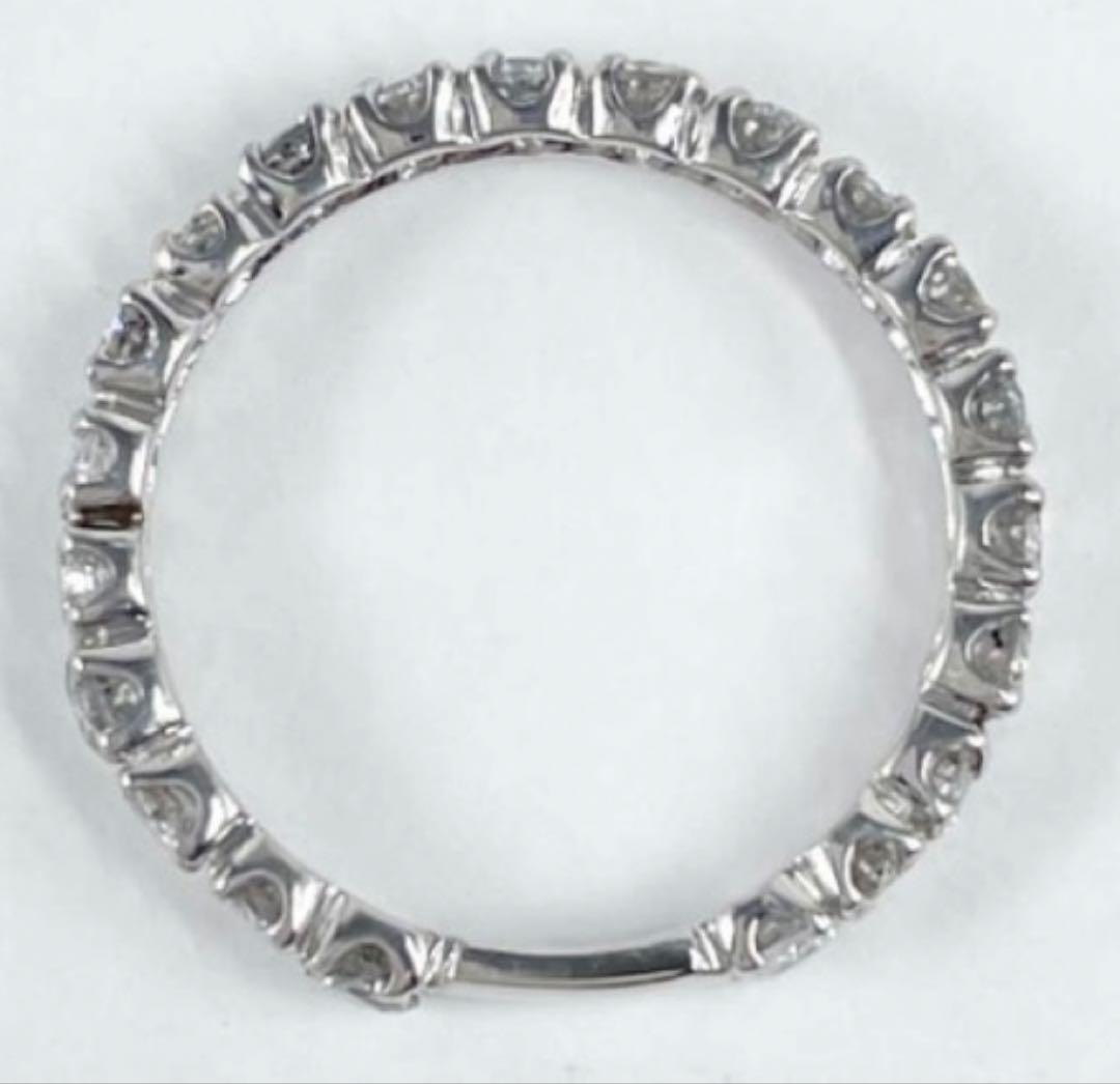 Pt900 天然ダイヤモンド 1.05ct ハーフエタニティリ ング