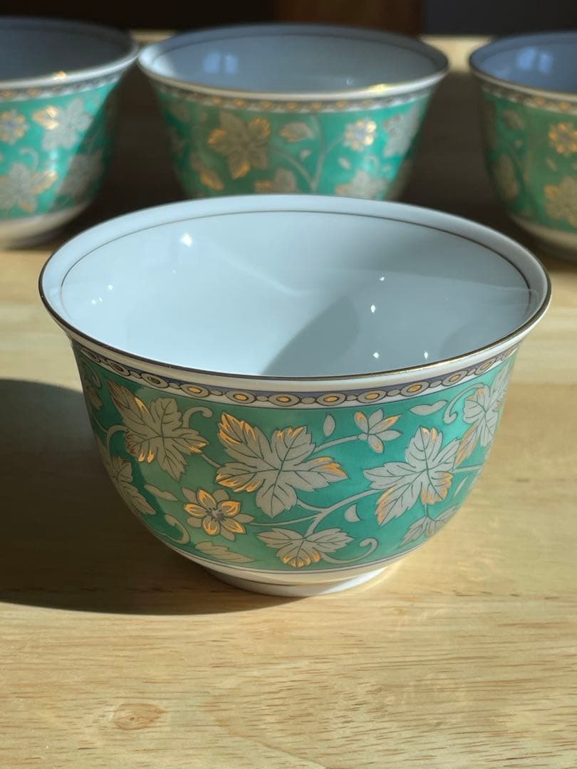 「美品」庫山窯　銀華　煎茶揃5客セット 前畑陶器　茶味清風