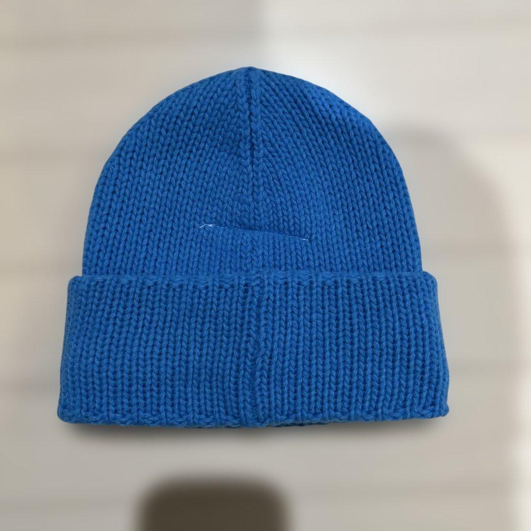 イ*ー様 MM6 Maison Margiela ブルーニット帽　試着のみ新品