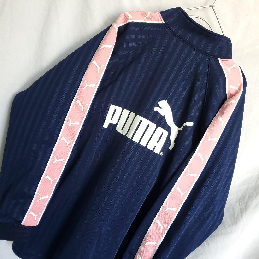 ＰＵＭＡ サイドテープ サイドライン トラックジャケット ジャージ上 ピンク紺