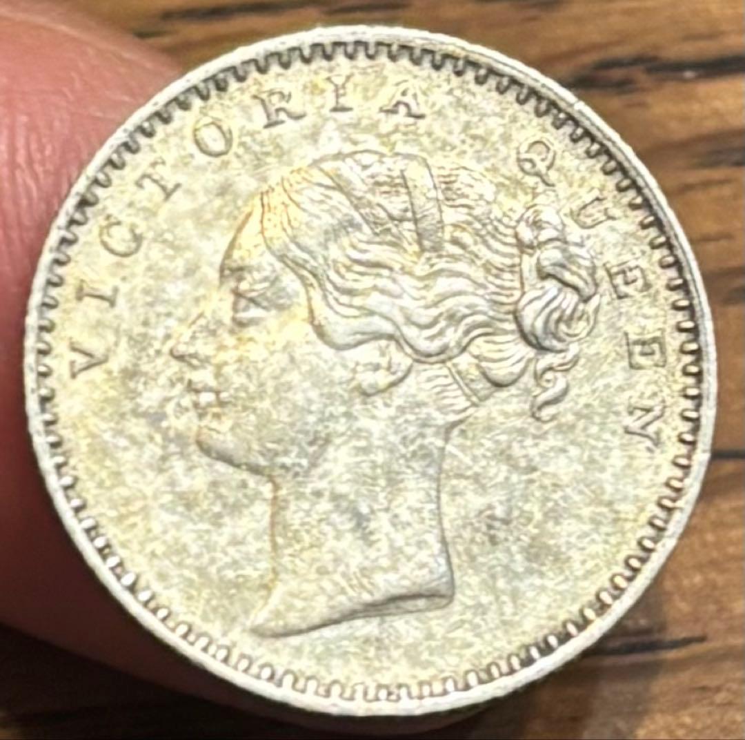 外国 英領インド ビクトリア1/4ルピー銀貨 1840年1枚