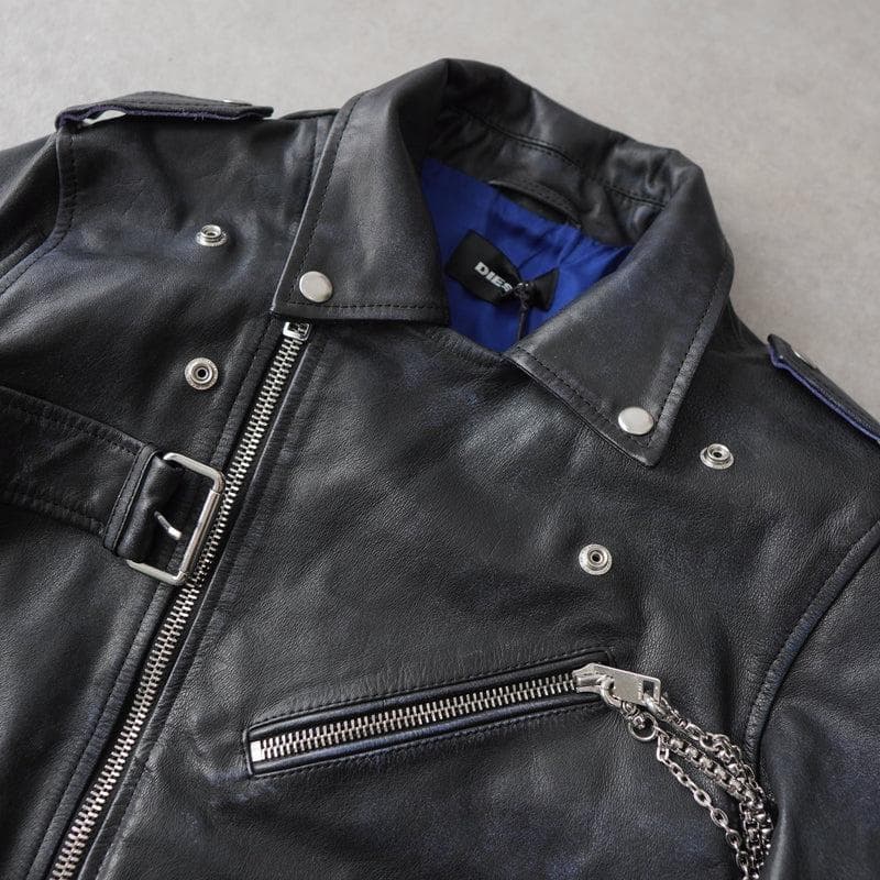 未使用 ＤＩＥＳＥＬ　レザー　ライダース　ジャケット　スタッズ　ディーゼル