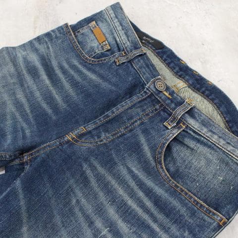 ◇GUCCI デニム ショートスキニー ダメージ加工 メンズ サイズ44
