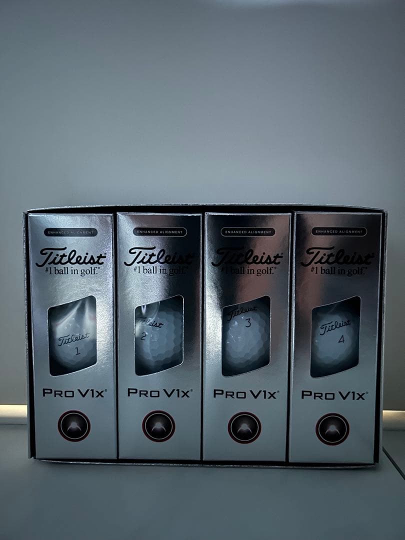 タイトリストプロV1XAIM Enhancedボール 25年ローナンバー1ダース