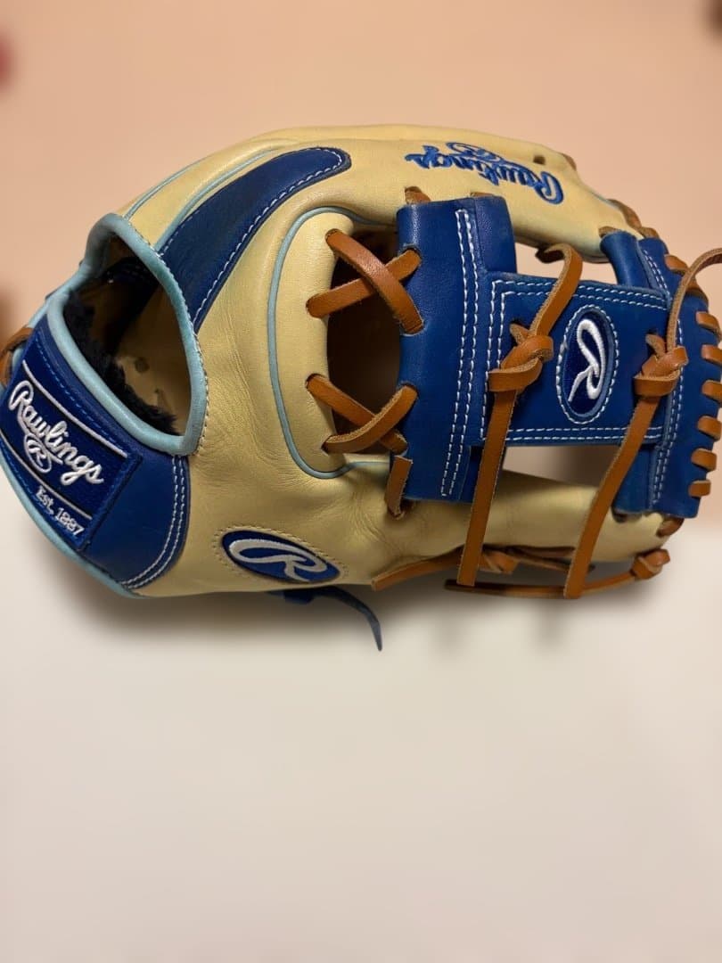 Rawlings 軟式グローブ 右投げ用 青/クリーム