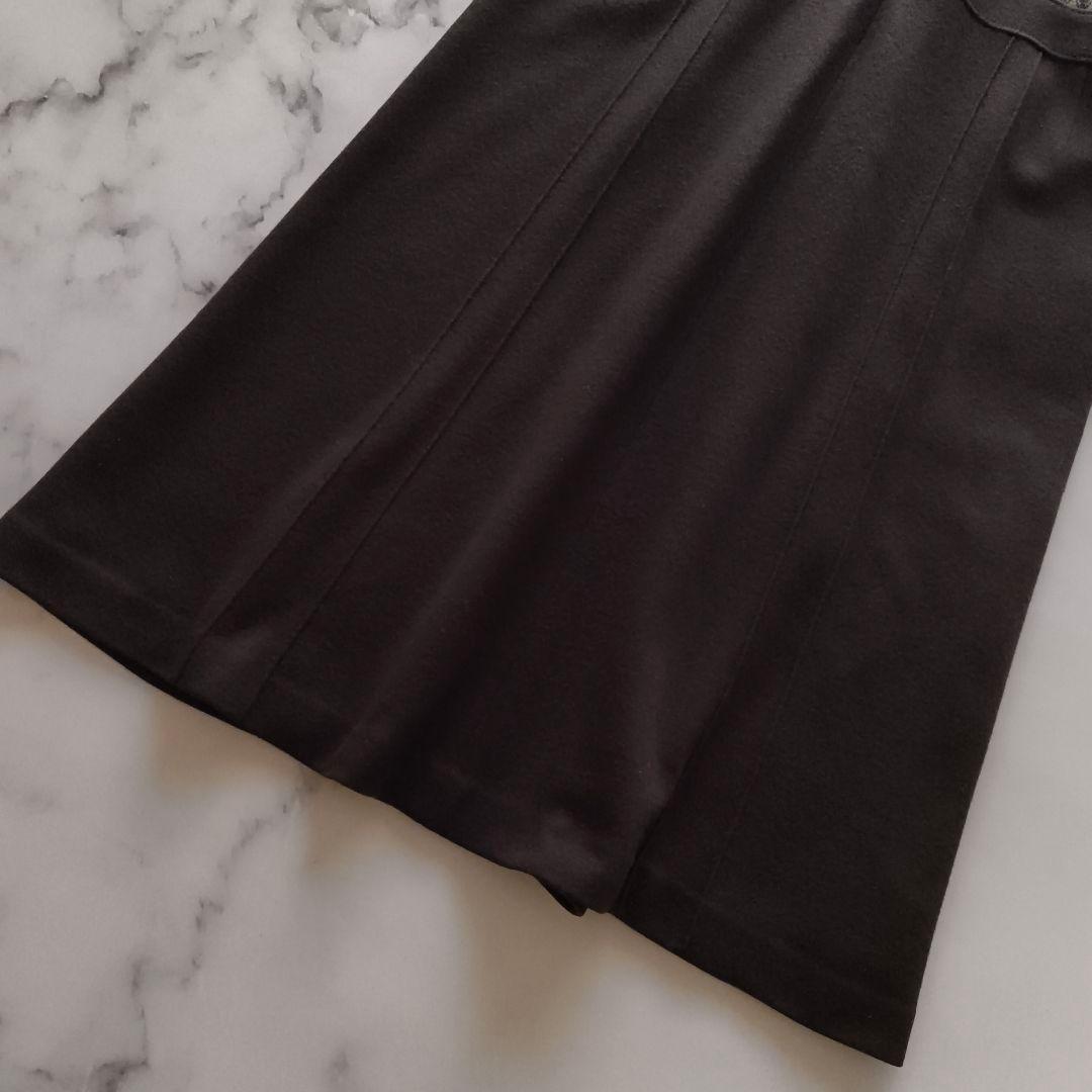 レリアン 13+ XL ドッキングワンピース ニット ハイネック ストレッチ