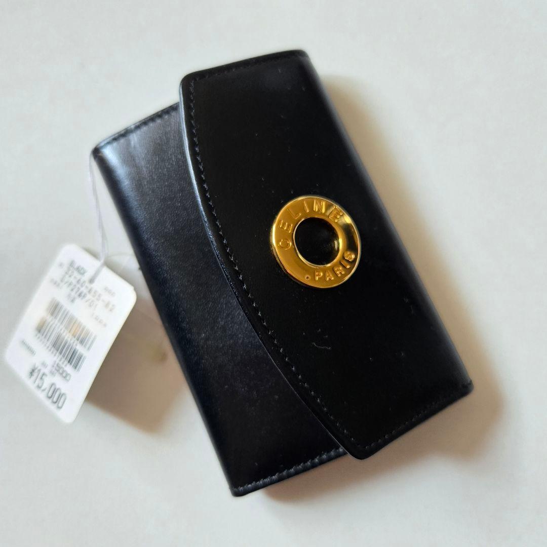 【新品・未使用】CELINE レザーキーケース 黒