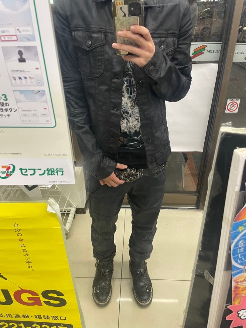 ジャケット・アウター 00s japanese label coated denim jacket