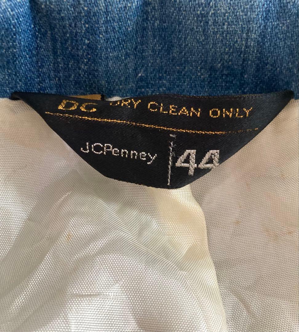 希少‼︎ JC Penney 70s ヴィンテージ デニムジャケット赤パッチ 44