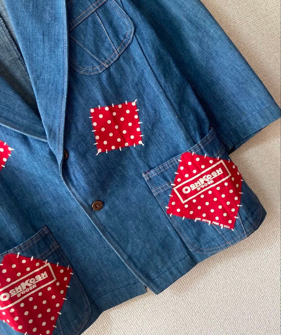 希少‼︎ JC Penney 70s ヴィンテージ デニムジャケット赤パッチ 44