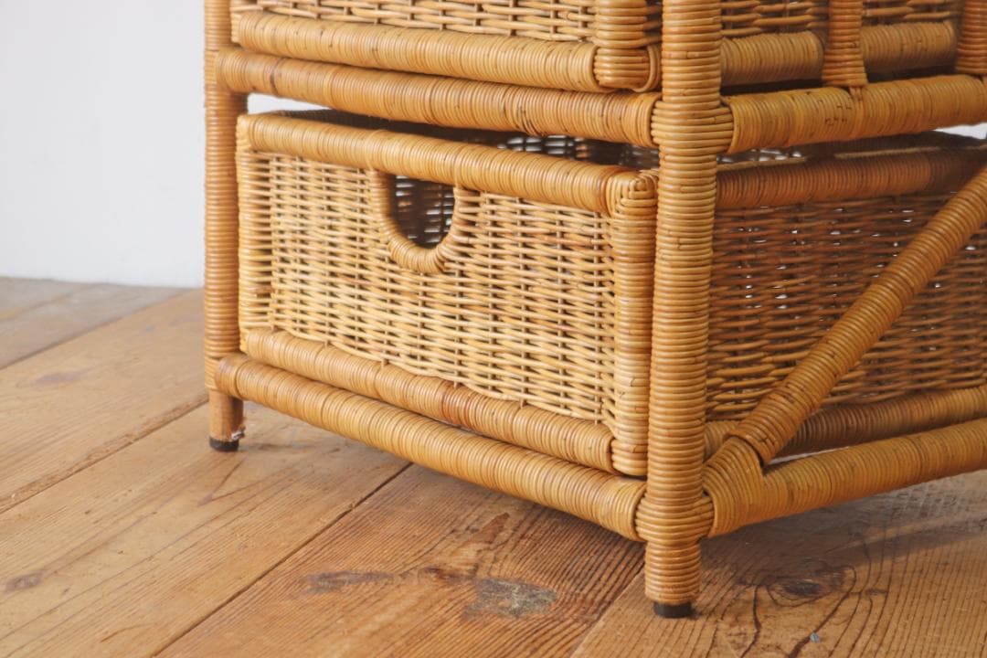 ラタン 籐家具 チェスト 箪笥 収納 脱衣所 ランドリー ナチュラル
