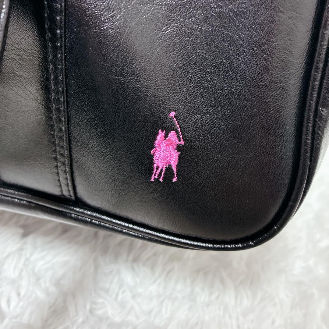 ポロ ラルフローレン スクールバッグ トートバッグ ロゴ刺繍 ブラック　通学