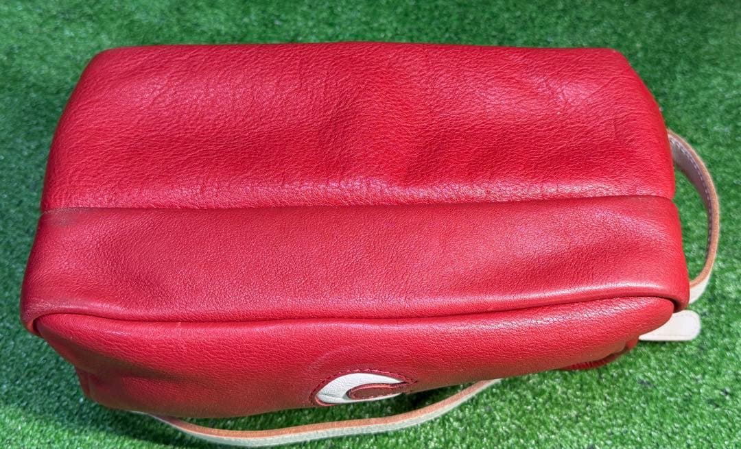 【希少品】木の庄帆布 ゴルフ ♯5 ラウンドポーチ 本革バック