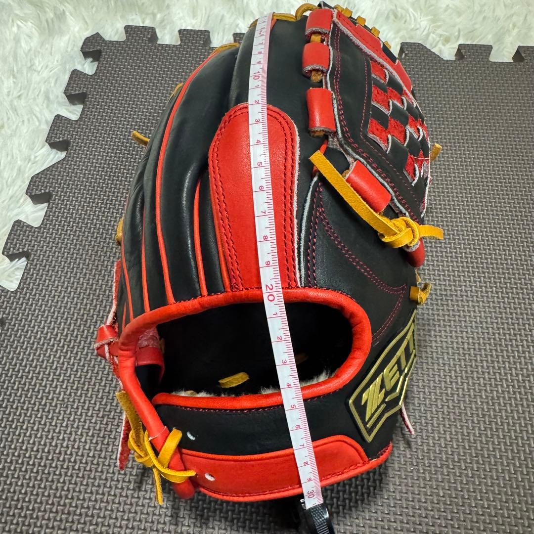 ZETTグローブ　軟式用　右投げ　スペシャルオーダー　カラー(レッド×ブラック)
