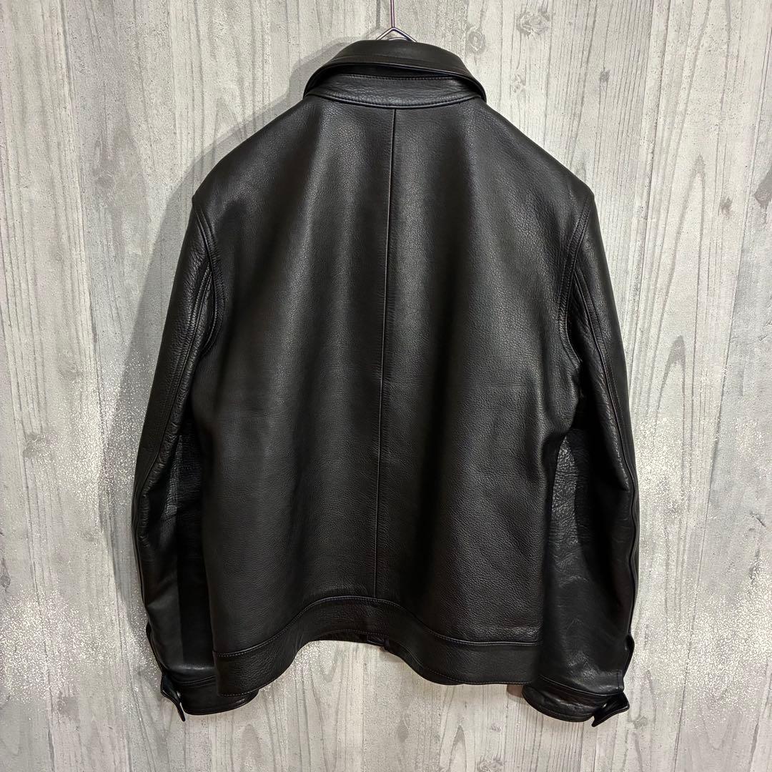 【希少サイズ】ワコマリア　牛革　シングルライダースジャケット　L