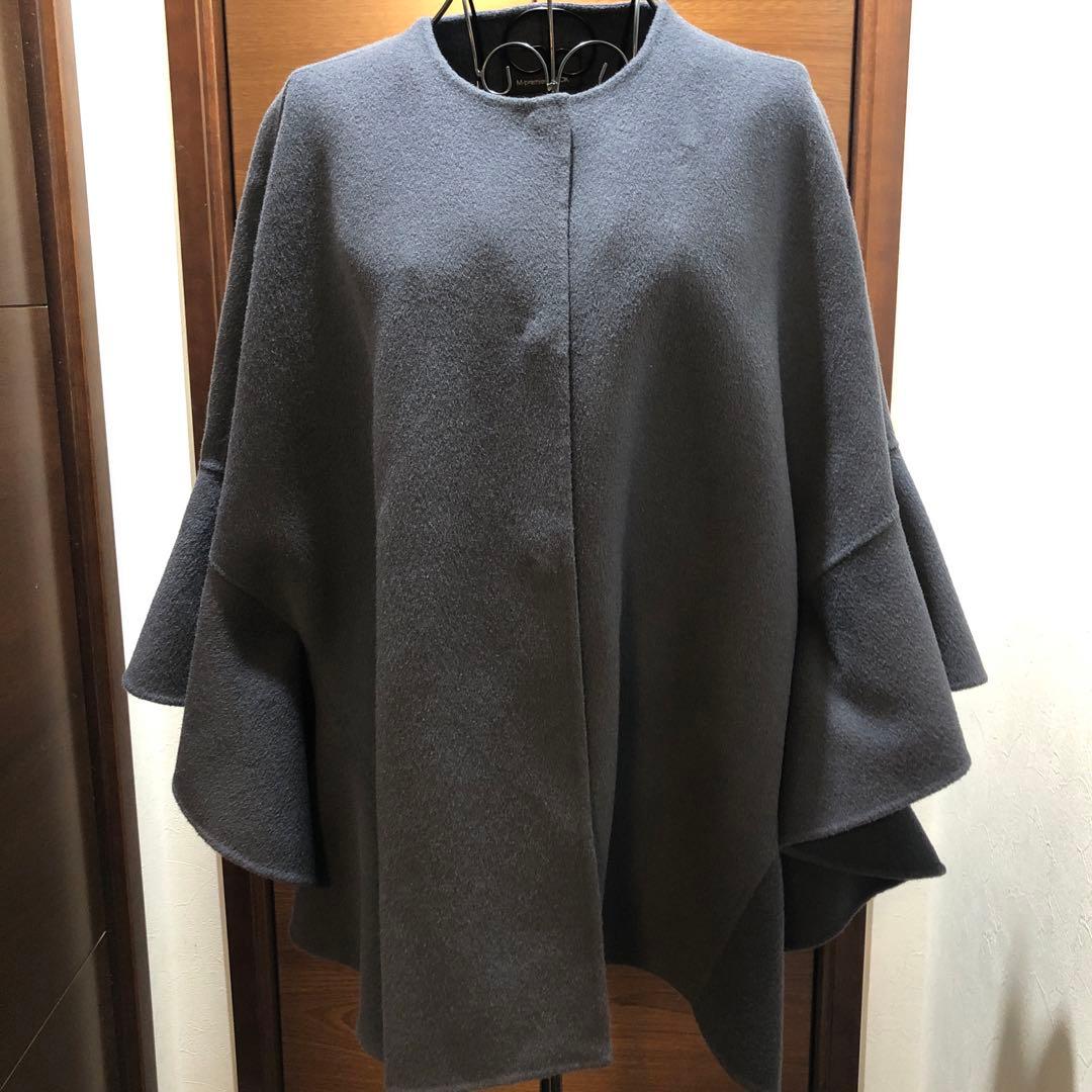 最終価格　M-premierBLACK グレー ポンチョ　ケープ