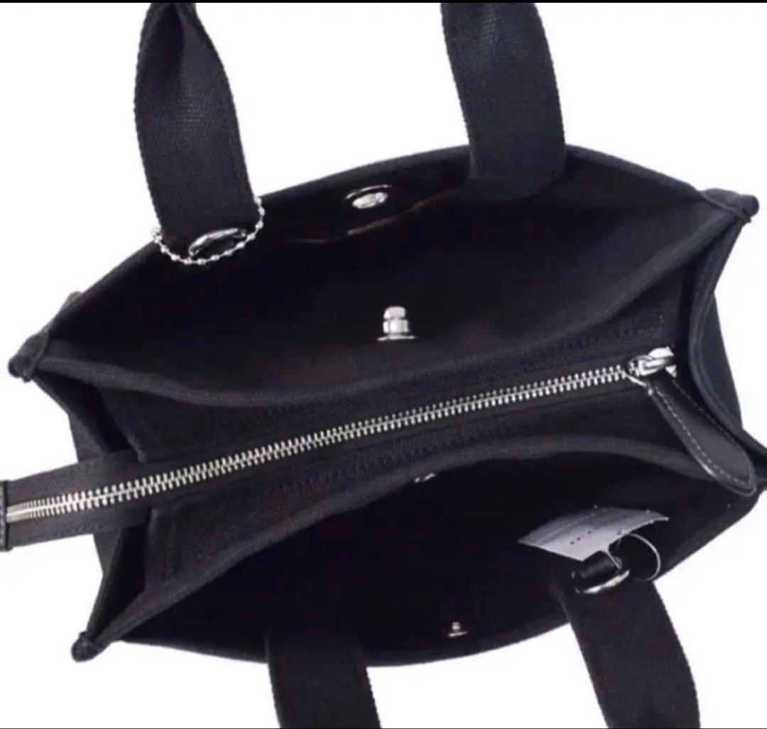 COACHカゴトート26.２WAYクロスボディハンドバック黒キャンバスショルダー