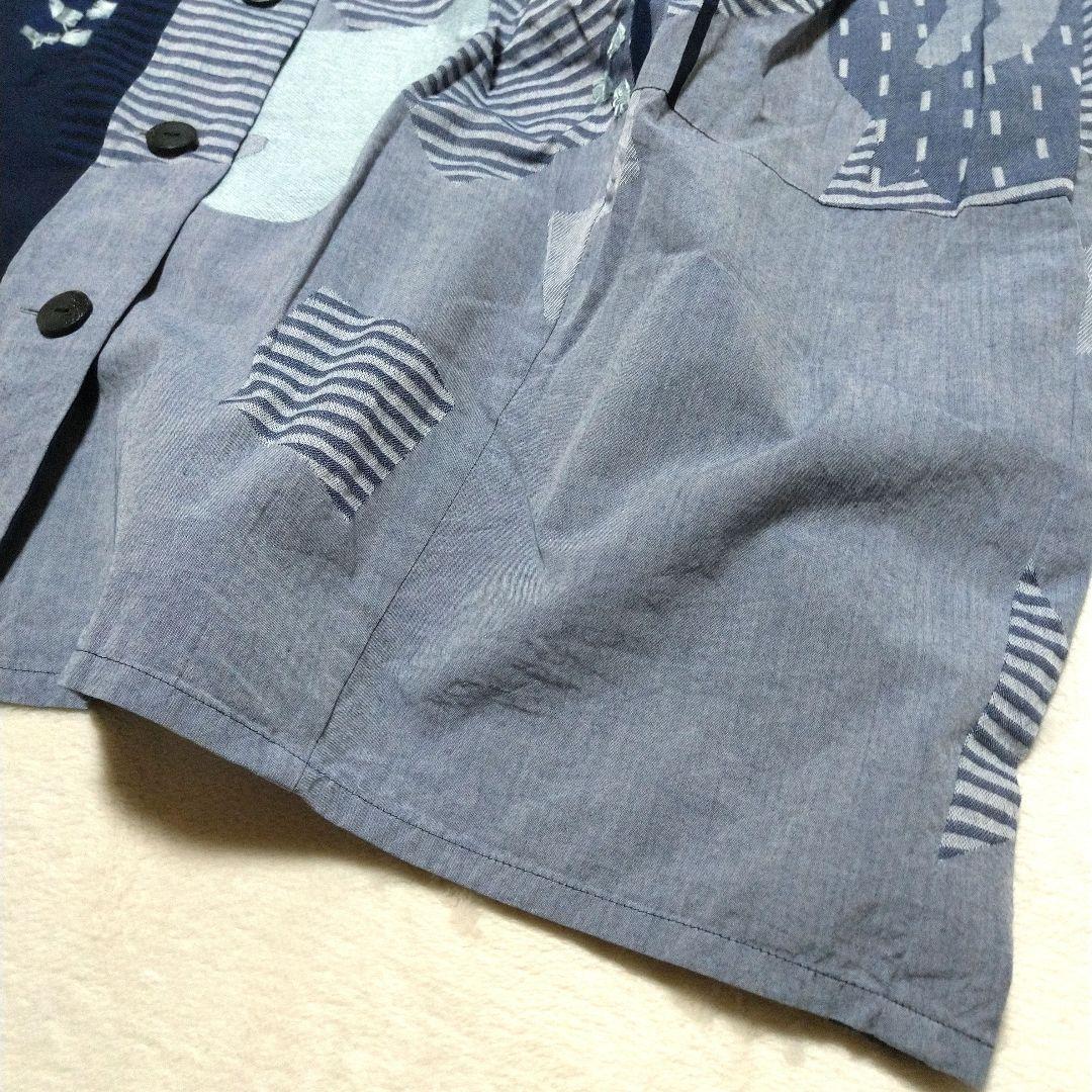 スージー！　美品　慈雨　ワンピース コート　ネイビー系　L　センソユニコ
