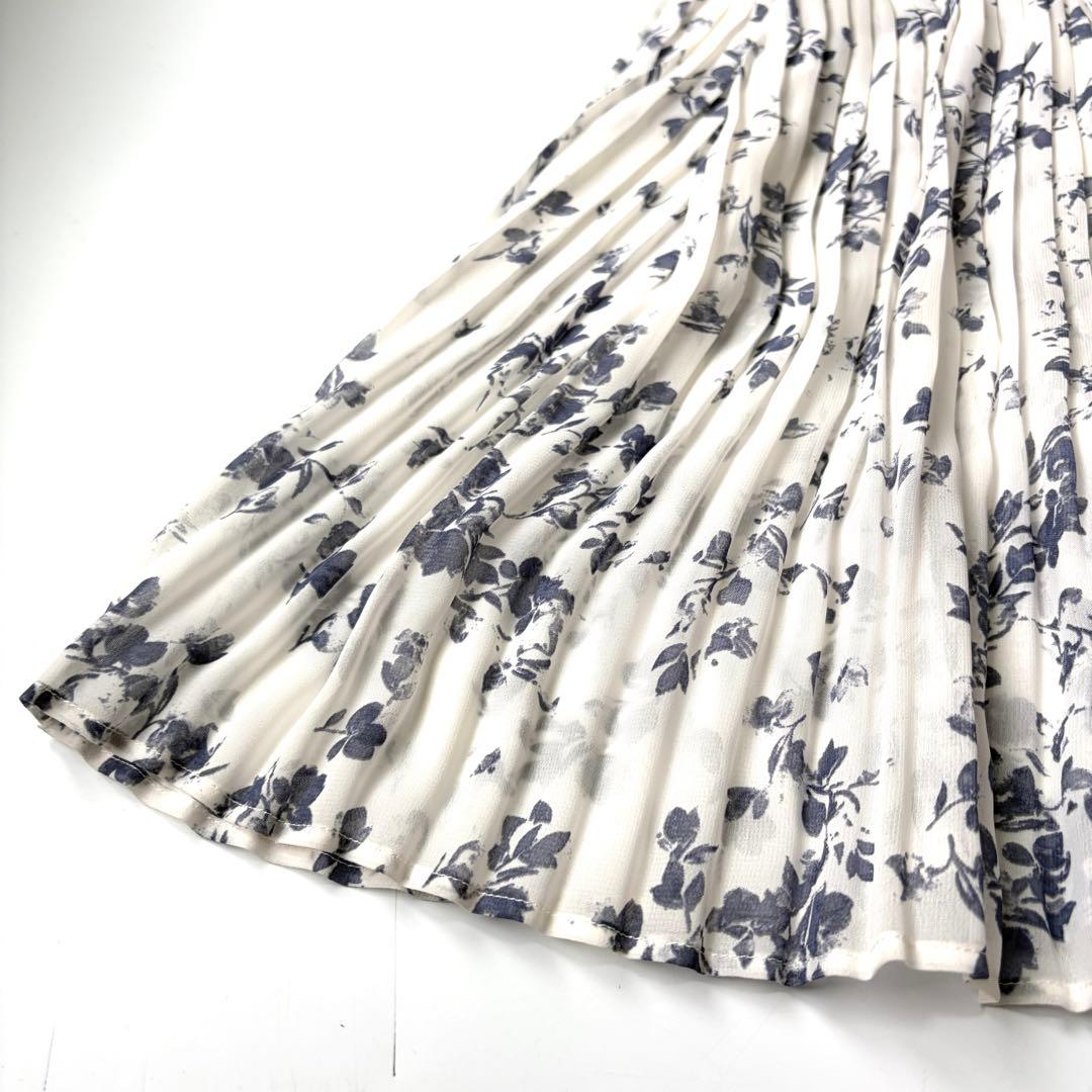 【美品】SNIDEL 24AW Sustainaプリーツプリントワンピース